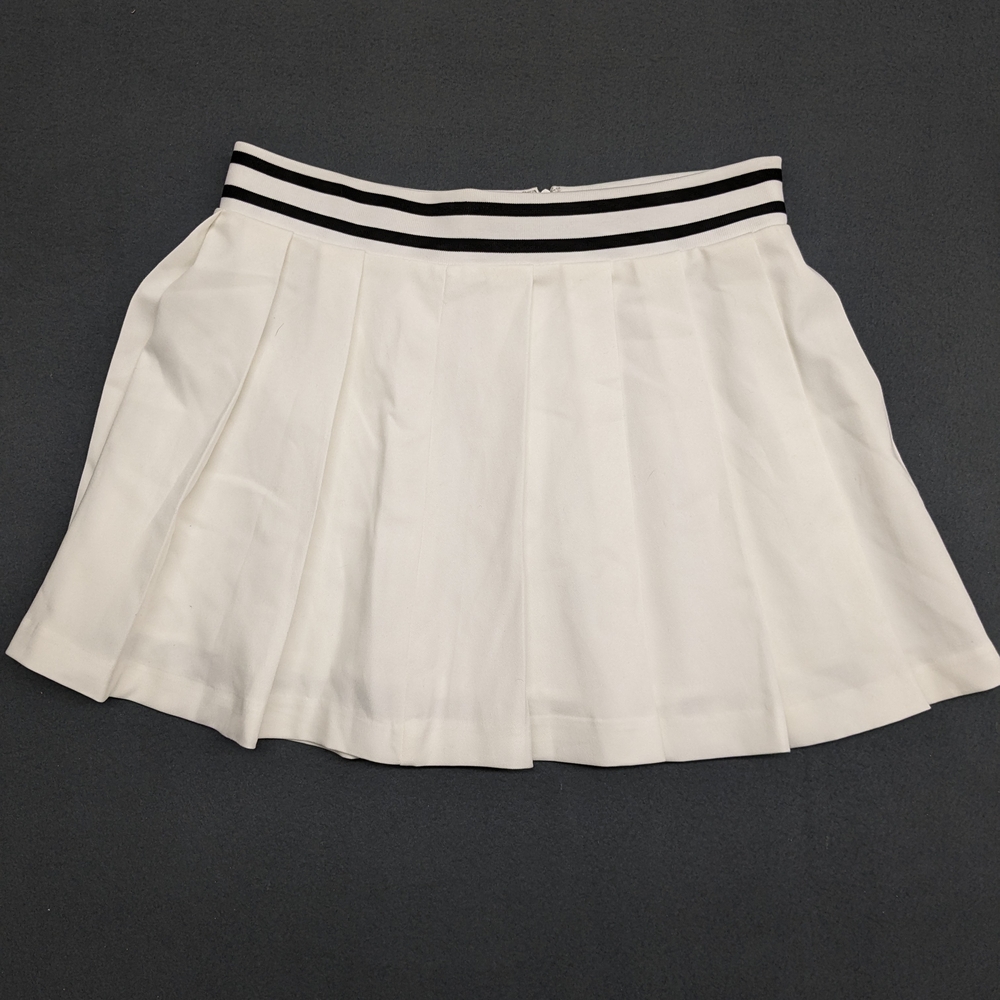 All in Favor Ivory Pleated Mini Skirt